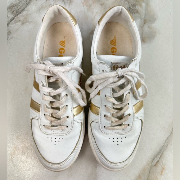 Gola Women's Grandslam Gold White Leather Sneakers Tennis Shoes, Sz 7 - Picture 4 of 11